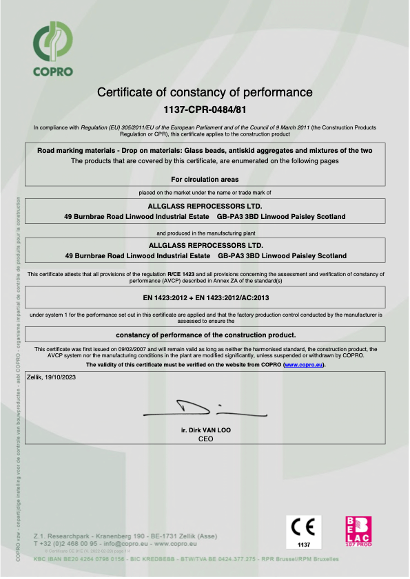 CE certificate